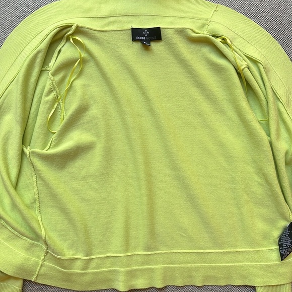 Y2K Ruffle Cardigan In Shade Lime Green, Circa 2007 Size: XL - Picture 16 of 16